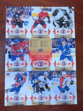 2015 Upper Deck National Hockey Card Day Canada Uncut Sheet – Gretzky & Crosby